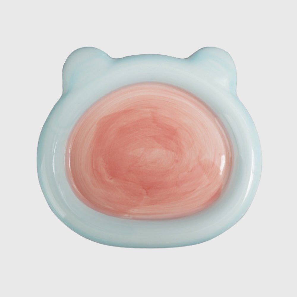 Cute Ceramic Cat Food Bowl - catati - nz - cat - products - online