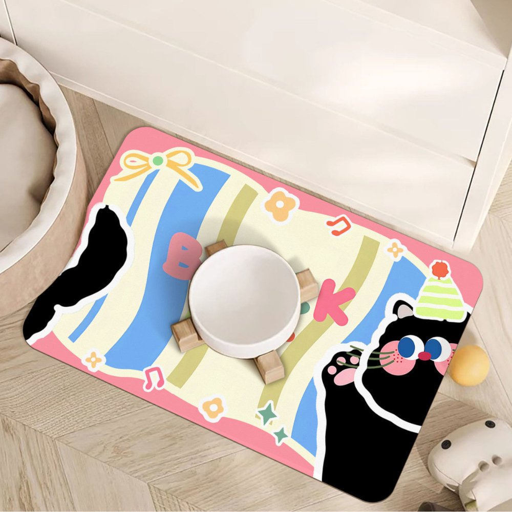 Cute Stripe Kitten Feeding Mat - catati - nz - cat - products - online