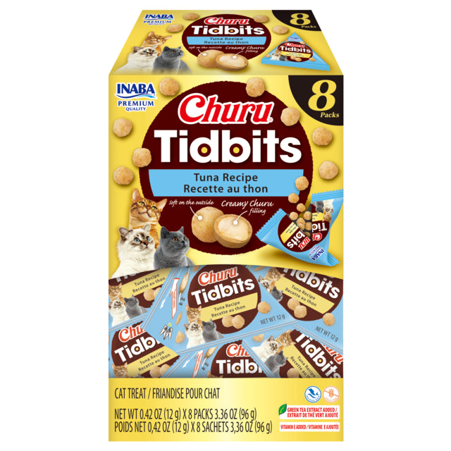 Inaba Churu Tidbits Tuna Recipe Cat Treats – 8 × 12 g