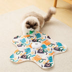 Automatic Cat Toy Mat with 360° Feather Teaser