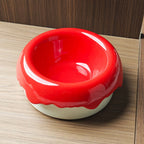 Donut Ceramic Cat Food & Water Bowl Set by CATATI SELECTED - Red - Feeder - Catati
