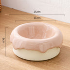 Donut Ceramic Cat Food & Water Bowl Set by CATATI SELECTED - Brown - Feeder - Catati