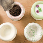 Elevated Donut Ceramic Cat Bowl by CATATI SELECTED - Pink - Feeder - Catati