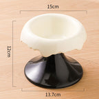 Elevated Donut Ceramic Cat Bowl by CATATI SELECTED - White - Feeder - Catati