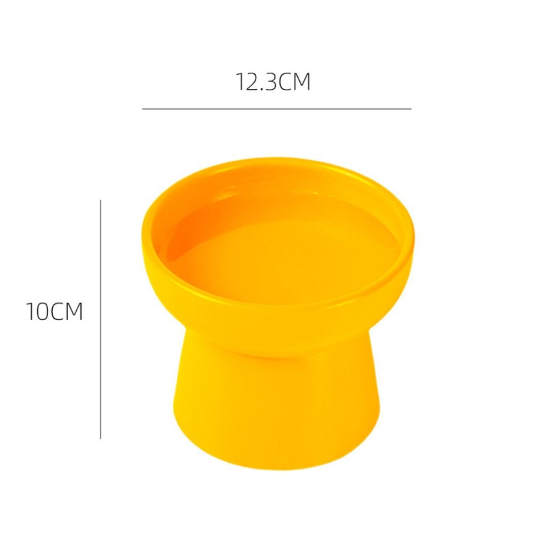 Elevated Tall Ceramic Cat Bowl by CATATI SELECTED - Orange - Feeder - Catati