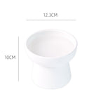 Elevated Tall Ceramic Cat Bowl by CATATI SELECTED - White - Feeder - Catati