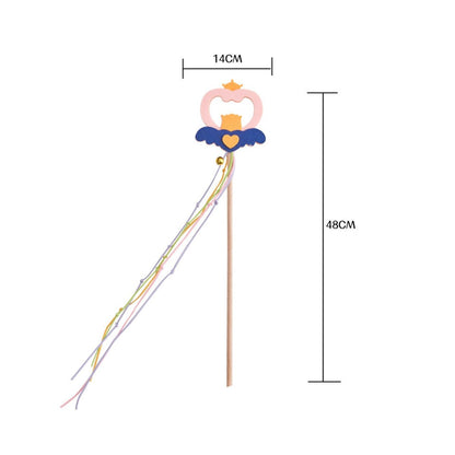 Fairy Cat Teaser Wand with Bell & Yarn Ball - catati - nz - cat - products - online