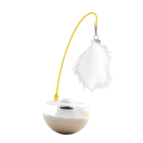 Feather Tumbler Cat Toy by CATATI SELECTED - White - Toy - Catati