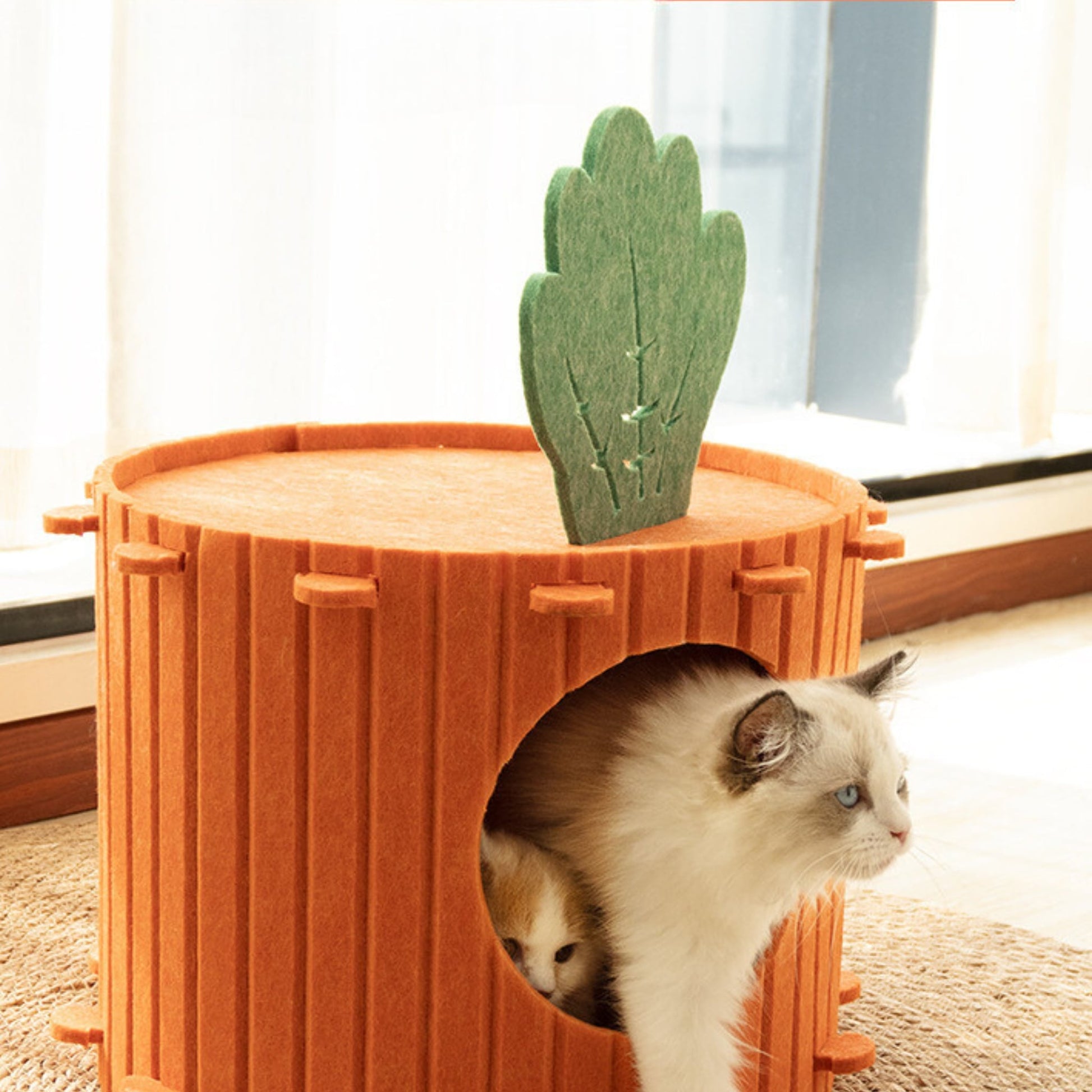 Felt Carrot Cat Cave - catati - nz - cat - products - online