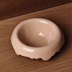 Flat Donut Ceramic Cat Bowl by CATATI SELECTED - Brown - Feeder - Catati