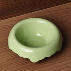 Flat Donut Ceramic Cat Bowl by CATATI SELECTED - Green - Feeder - Catati