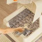 Fully Enclosed Stainless Steel Cat Litter Box by CATATI SELECTED - Silver - Litter - Catati