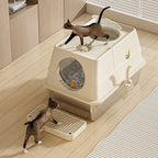 Fully Enclosed Stainless Steel Cat Litter Box by CATATI SELECTED - Silver - Litter - Catati