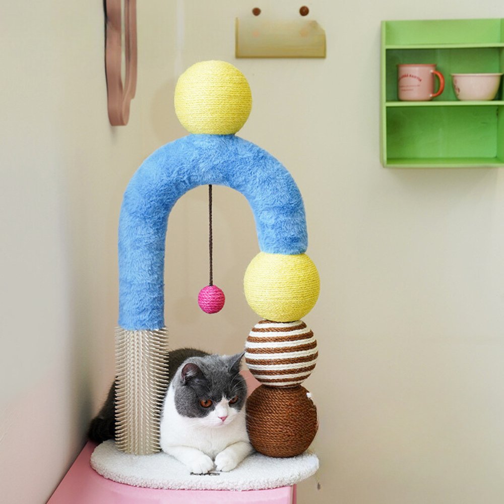 Geometric Arch Cat Scratching Post - catati - nz - cat - products - online