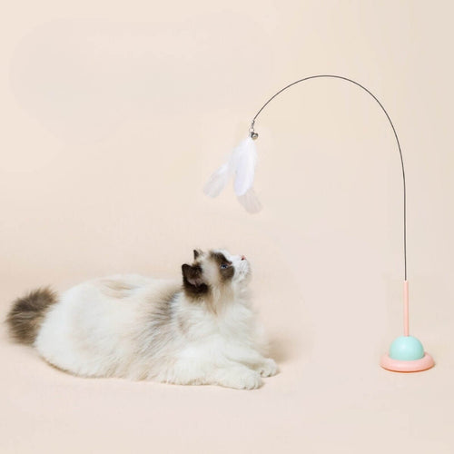 Feather Cat Teaser with Suction Cup by CATATI SELECTED - Pink - Toy - Catati