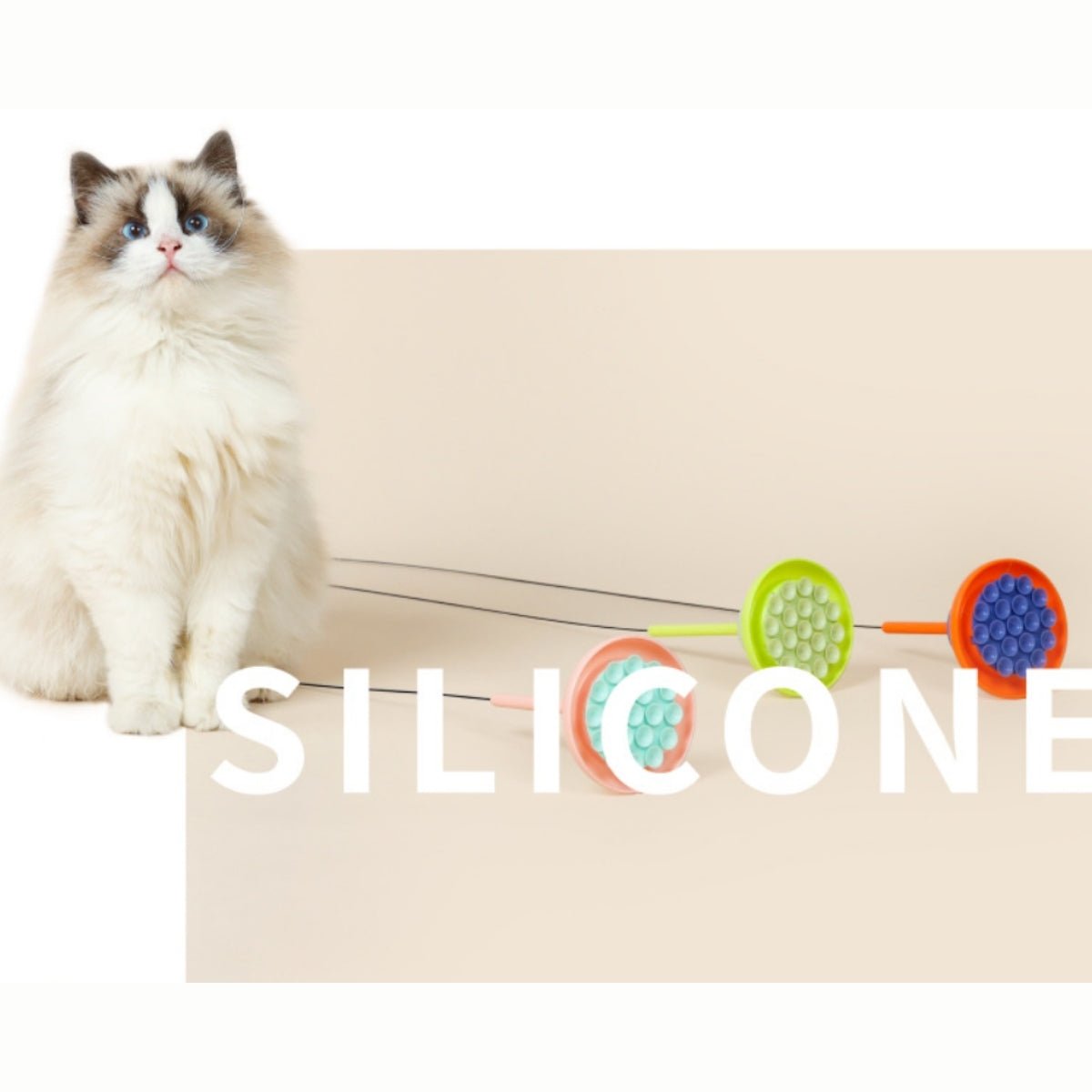 Feather Cat Teaser with Suction Cup by CATATI SELECTED - Pink - Toy - Catati