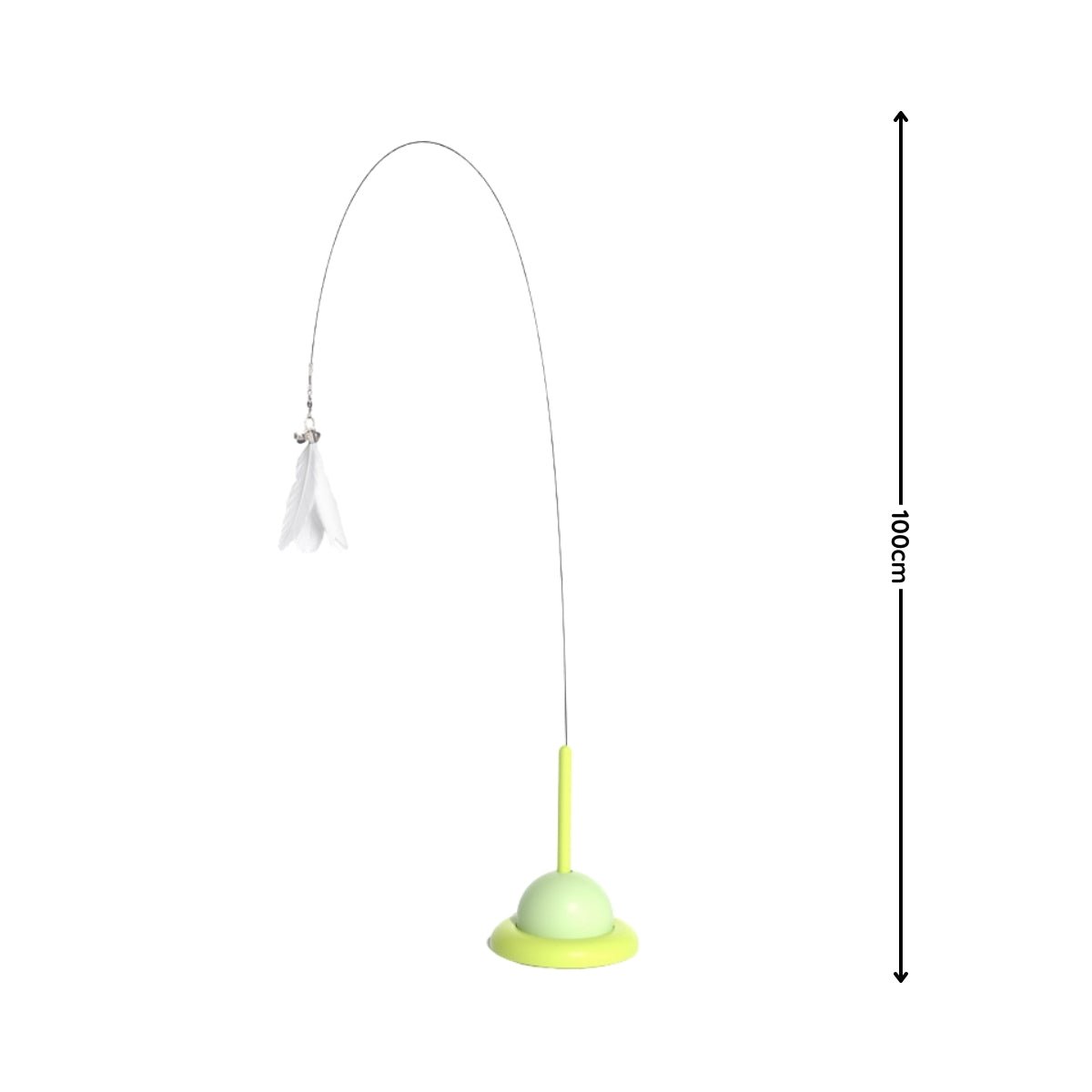 Feather Cat Teaser with Suction Cup by CATATI SELECTED - Lemon - Toy - Catati