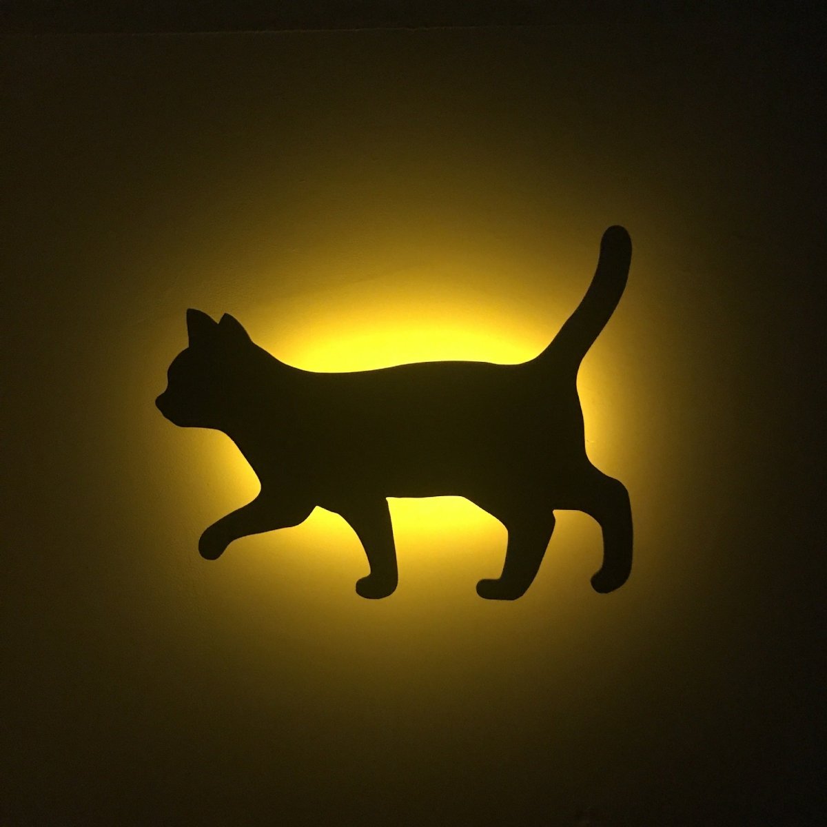 LED Cat Silhouette Sound and Light Control Night Light - catati - nz - cat - products - online