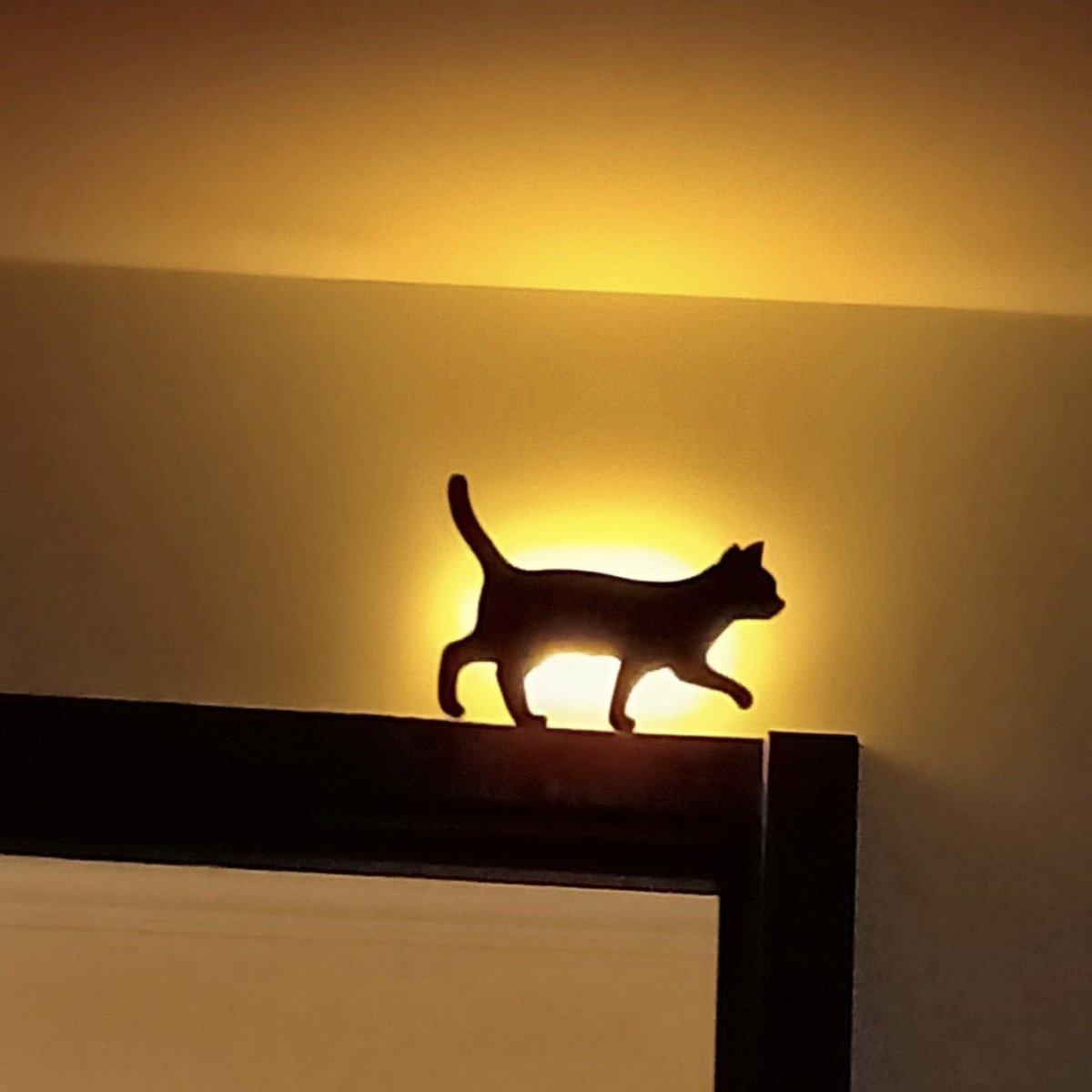 LED Cat Silhouette Sound and Light Control Night Light - catati - nz - cat - products - online