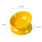 Low Tilted Ceramic Cat Bowl by CATATI SELECTED - Orange - Feeder - Catati