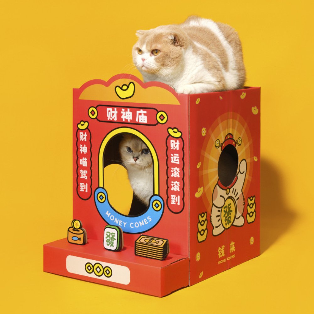 Lucky Temple Cat Scratcher Box - catati - nz - cat - products - online