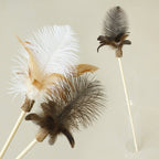 Matatabi Feather Cat Wand – NZ Natural Teaser by CATATI SELECTED - Black - Toys - Catati