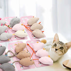 Plush Mouse Cat Toy Trio – Multi-Pack Fun - Mix Colour - Toys - Catati Cat Store