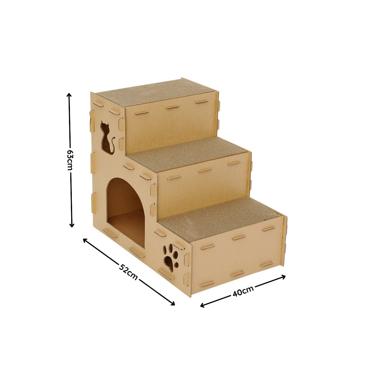 Multi - Layer Corrugated Cardboard Cat House - catati - nz - cat - products - online