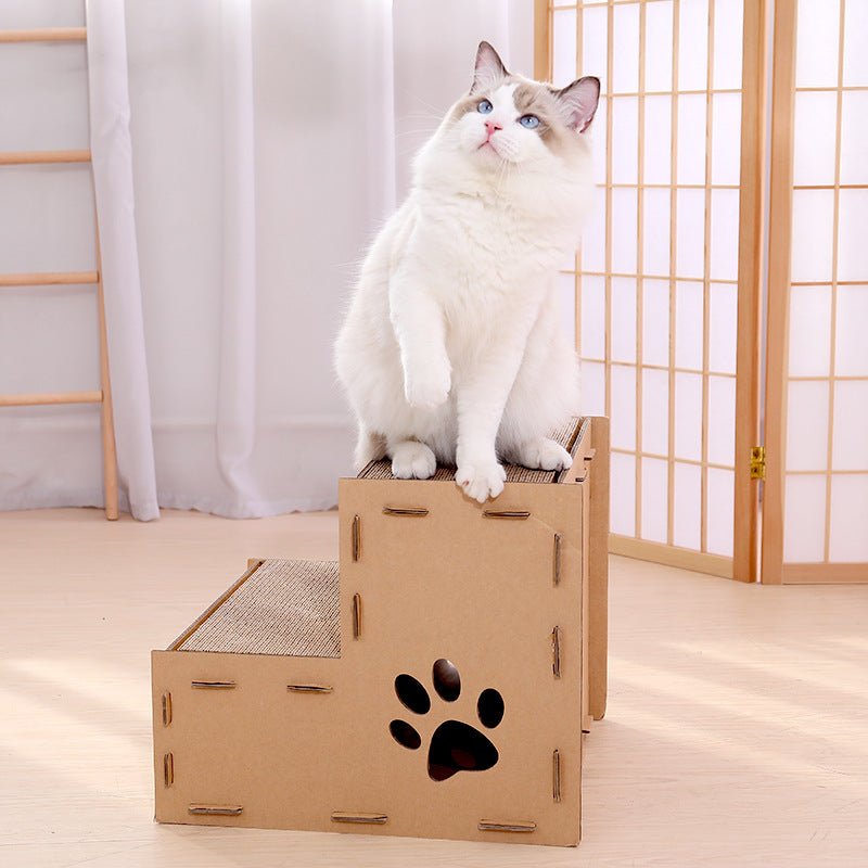 Multi - Layer Corrugated Cardboard Cat House - catati - nz - cat - products - online