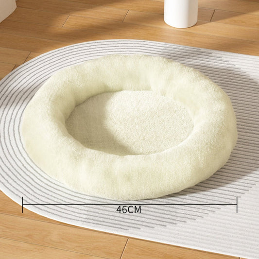 Plush Round Cat Bed for Winter - catati - nz - cat - products - online