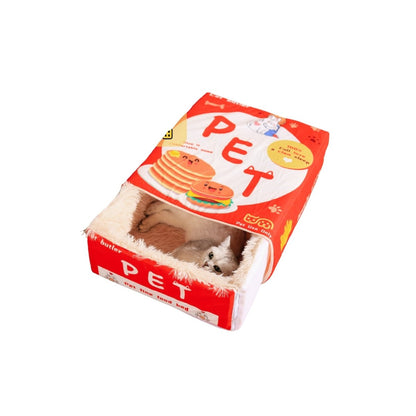 Rectangular Enclosed Snack Box Cat Bed - catati - nz - cat - products - online