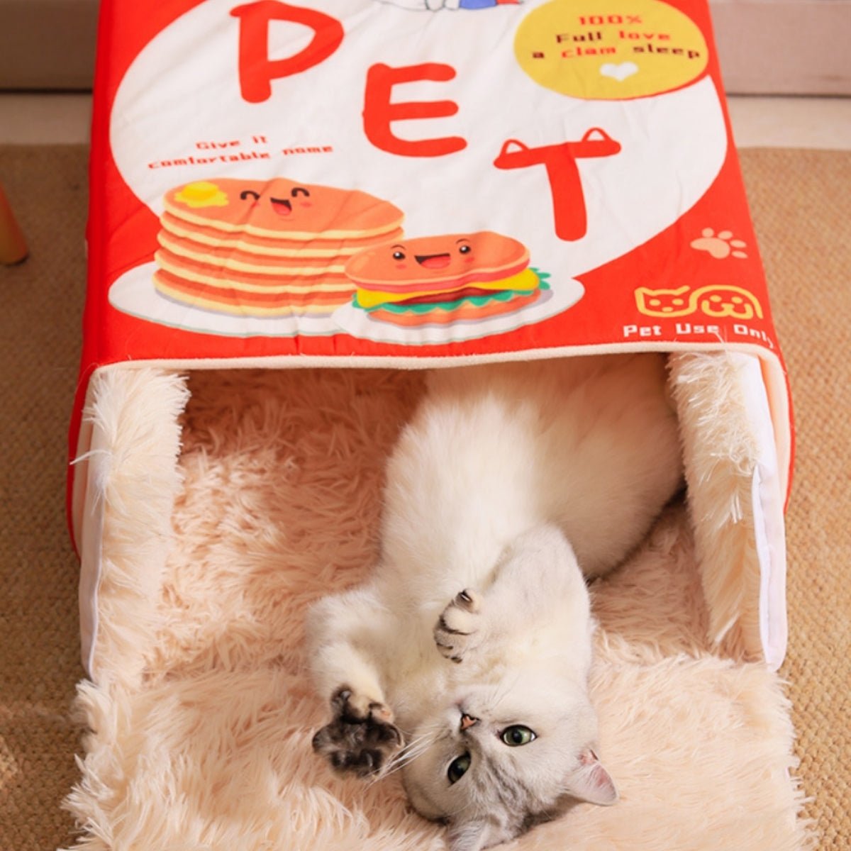 Rectangular Enclosed Snack Box Cat Bed - catati - nz - cat - products - online