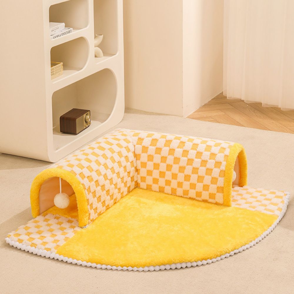 Right - Angle Tunnel Cat Bed - catati - nz - cat - products - online