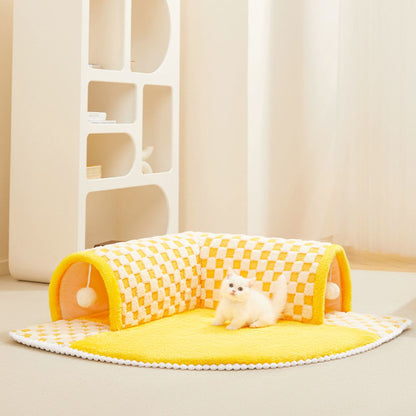 Right - Angle Tunnel Cat Bed - catati - nz - cat - products - online