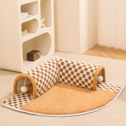 Right - Angle Tunnel Cat Bed - catati - nz - cat - products - online