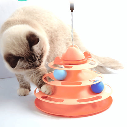 Rolling Ball & Feather Cat Toy - catati - nz - cat - products - online