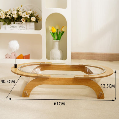 Round Transparent Space Capsule Cat Bed - catati - nz - cat - products - online