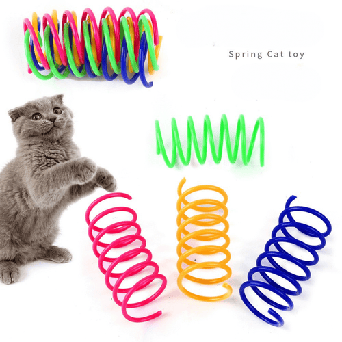 Spring Bounce Cat Toys – 4-Pack of Colourful Enrichment Springs - Default Title - Toys - Catati Cat Store