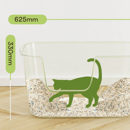 Super Large Rectangle Cat Litter Box + Mat & Scoop - catati - nz - cat - products - online